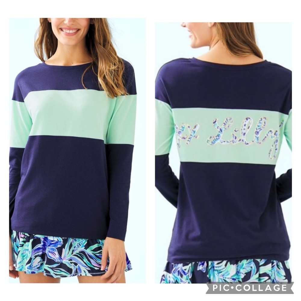 LILLY PULITZER / Finn Color Block Long Sleeve Tee Size M